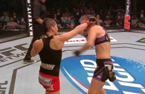 Leslie Smith Ear Torn by Jessica Eye : Brutal UFC Match Ends in Female Fighter Losing Part of Ear