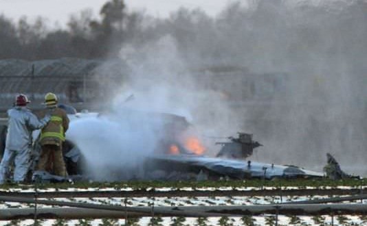 Military jet crashes near California base, 1 dead