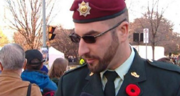 Uniformed man giving interviews at Ottawa Remembrance Day ceremony an imposter