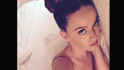 Katy Perry Bed Selfie : Singer goes all sultry as she poses in bed wearing a VERY small nightie