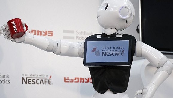 Clooney Loses Job To Robot Nestle : American actor is replaced by a charming ROBOT as brand ambassador for Nestle in Japan