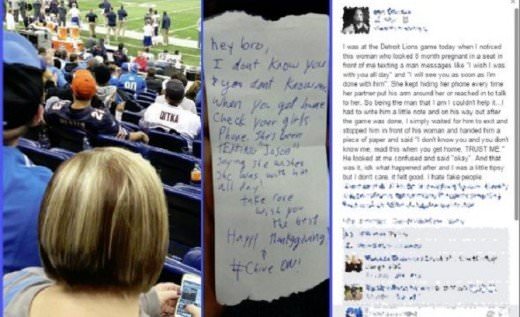 Detroit Lions Fan Spots Man’s Pregnant Girlfiend Cheating Over Text. Was He Right To Intervene?