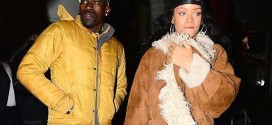 Rihanna Dating Mystery Man : Singer wraps up in winter coat as she steps out for dinner in New York