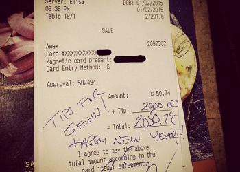 Mystery Man Leaves $2000 Tip Doing 'Lord's Work'