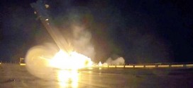 SpaceX rocket explodes in flames on landing deck (Video)