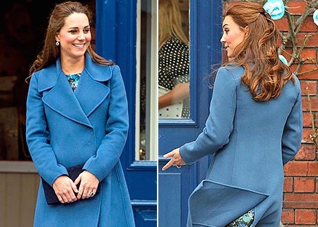 Duchess Kate Switches Her Hair Up to a Knotted Half-Up Hairstyle (Photo)
