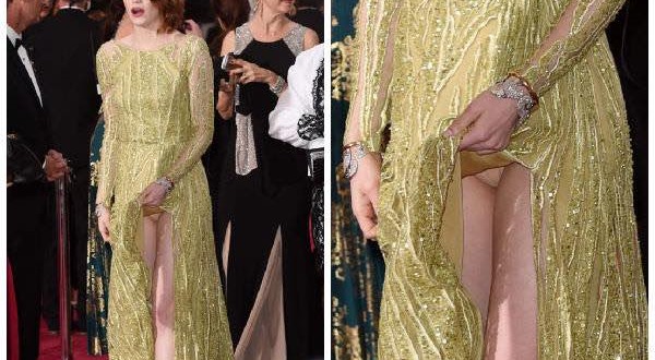 Emma Stone Wardrobe Malfunction - Photo : Actress Flashes Nude Knickers In Awkward Wardrobe Malfunction