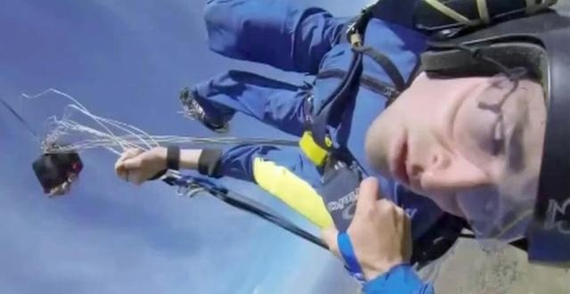 Skydiver survives seizure during jump (Video)