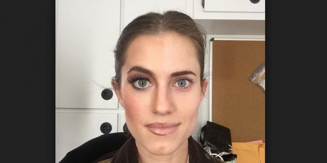Allison Williams : Girls Actress Posts Makeup both before and after in one Instagram selfie