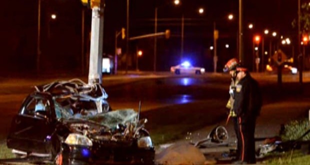 One dead, One in hospital, in Brampton single vehicle collision