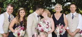 Flower Girl Steals Kiss From Ring Bearer (Photo)