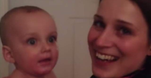 Mom’s twin stuns baby : Watch as adorable baby reacts when meeting his mum’s twin sister for the first time “Video”