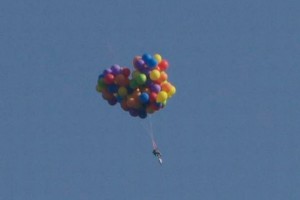 Balloon Man arrested after Up impression left him floating high in the sky on a garden chair