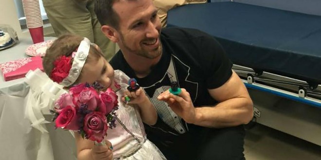 Little girl with cancer gets married to her favorite hospital nurse 'Matt Hickling'