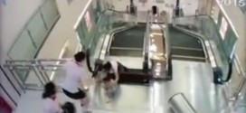 Mom Killed By Escalator? Mom Saves 2-Year-Old Before Tragic Fall (Video)