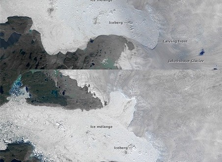 Massive glacier calf can be seen from space (Photo)