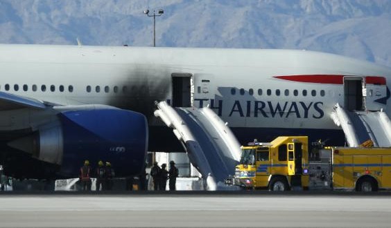 British Airways Plane Fire Flight Catches Alight At Las Vegas Airport Seconds Before Take Off (Video)