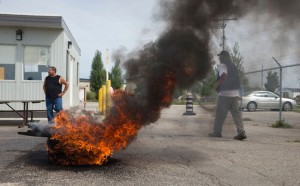 Brother of Dudley George accidentally set ablaze at demonstration