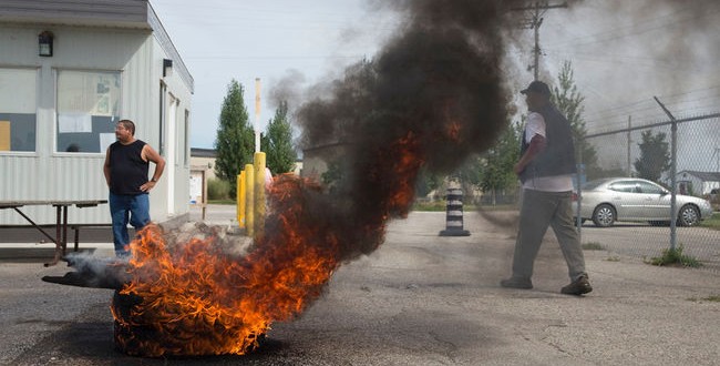 Brother of Dudley George accidentally set ablaze at demonstration