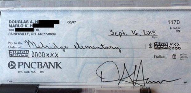 Father Writes Hilarious Common Core Check to Child's School