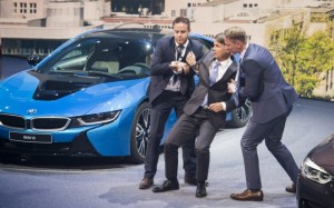 Harald Krueger BMW CEO collapses during presentation at auto show (Video)