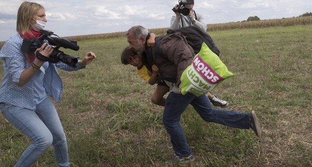 Hungarian TV Camerawoman Fired For Tripping Migrant Who Fled Police