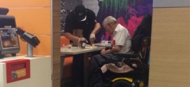 McDonald's Employee Praised For Helping Disabled Man Eat His Meal