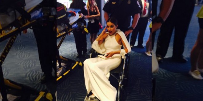 Olivia Culpo nearly faints on Emmys red carpet (Video)
