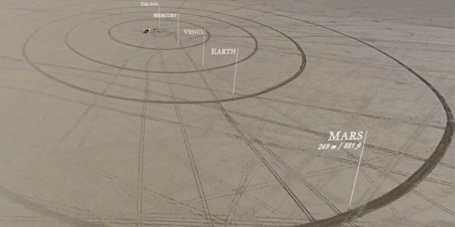 Scale Model of the Solar System Built in the Nevada Desert (Video)