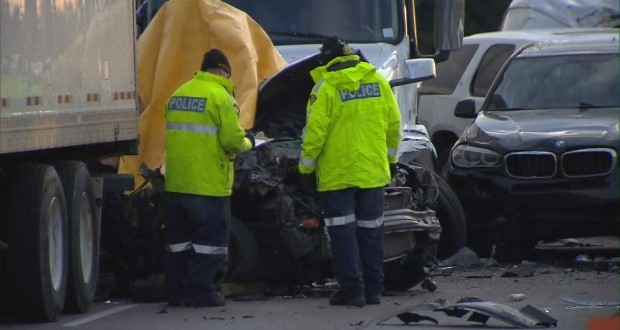 Two brothers, aged 10 and 12, among four dead in crash on Highway 401 near Whitby (Video)