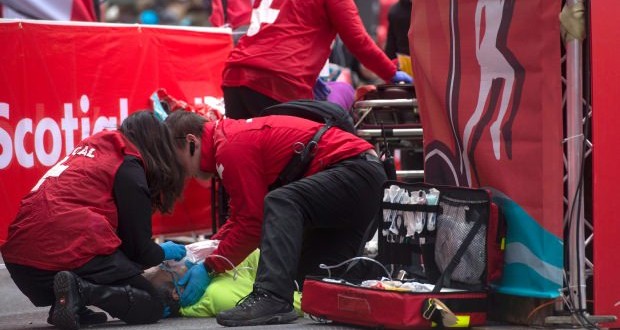 Two runners in critical condition after collapsing at Toronto marathon