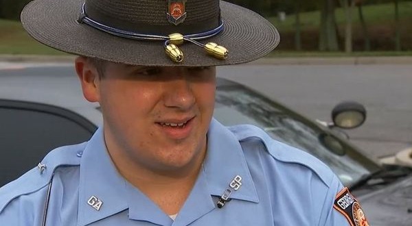 Nathan Bradley: Trooper comforts children after Halloween tragedy