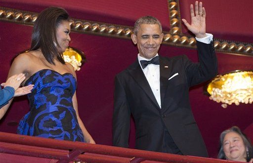Michelle Obama Stuns In Oscar De La Renta Gown At The Kennedy Center Honors (Photo)