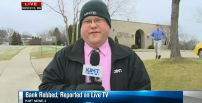 Minnesota Bank Robbery Live! Suspect robs bank for second time during live TV bank robbery report