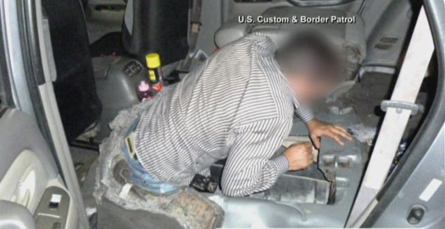 Brazilian man hidden in SUV's gas tank in smuggling attempt (Photo)