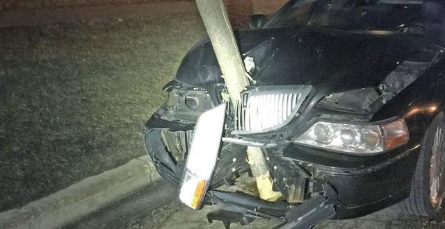 Cops spot tree lodged in car's front grill, drunk driver arrested for DUI