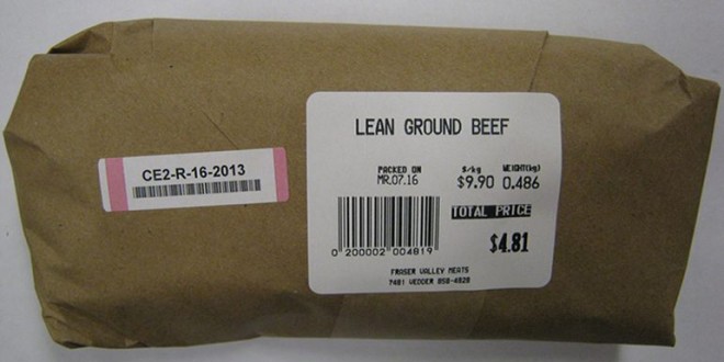 E. coli bacteria detected in ground beef from Chilliwack butcher