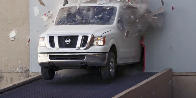 Chris Forsberg drifts a Nissan NV Cargo Van (Video)