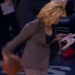 Doris Burke shows off her handles while wearing heels (Video)