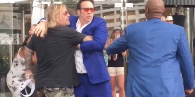 Nicolas Cage, Vince Neil Caught Brawling in Vegas (Video)