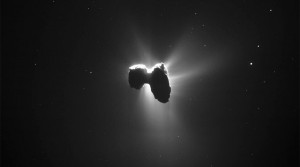 Rosetta Comet 67P Backlit By the Sun (Photo)
