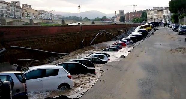 Arno River Embankment Collapses In Florence, Italy (Video)