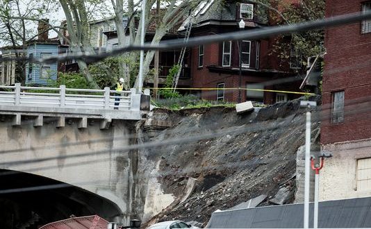 Harrisburg Parking Lot Collapse, No Reports Of Injuries (Video)