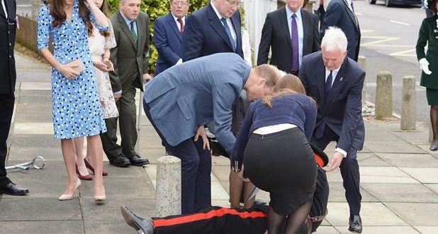 Prince William Helped an Essex Dignitary After He Fell (Video)