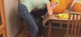 Halloween Horror: Girl Gets Head Stuck In Pumpkin (Video)