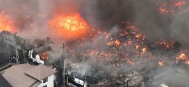 Fire in central Itoigawa, Japan engulfs 140 buildings