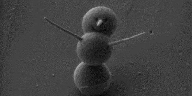 Scientist created the world's smallest snowman