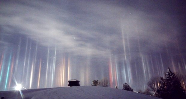 Alien Lights: Mysterious-looking light pillars have appeared in the night sky (Video)