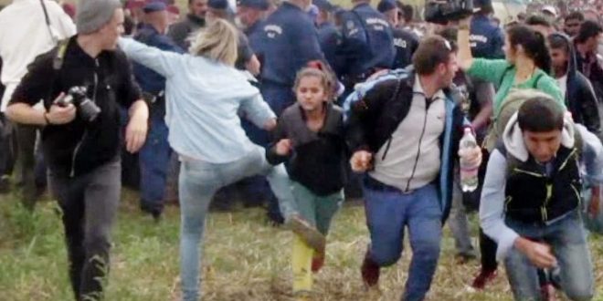Petra Laszlo: Hungarian camerawoman sentenced for tripping refugees