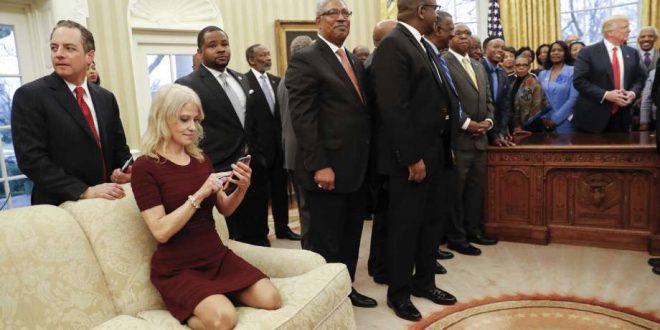Kellyanne Conway Under Fire for Oval Office Couch Photo (Watch)